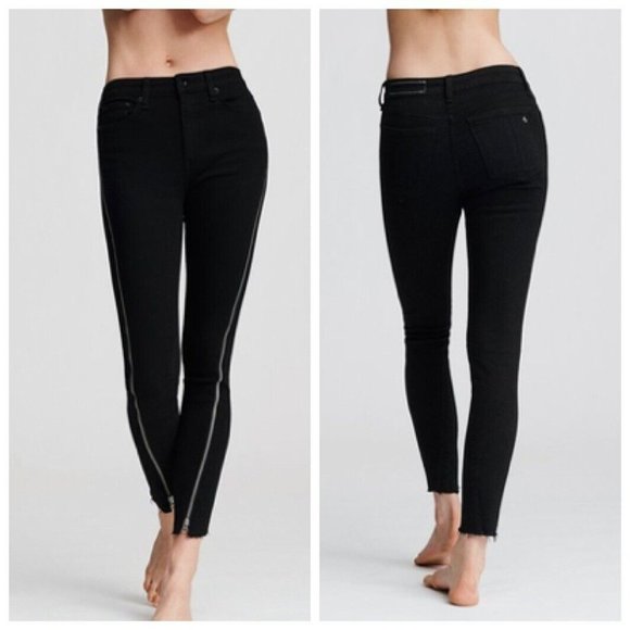 rag & bone Black Ankle Jeans - Picture 1 of 12